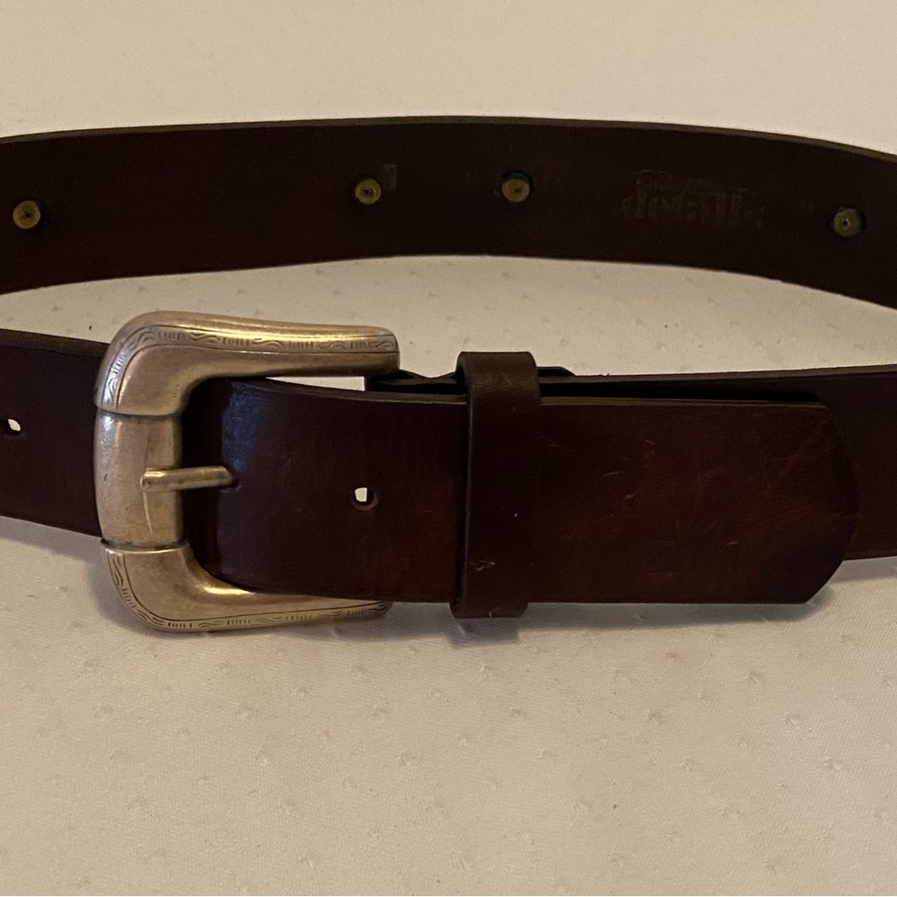 Vintage Patricia Green Brown Leather with Silver Conchos. - Picture 5 of 6